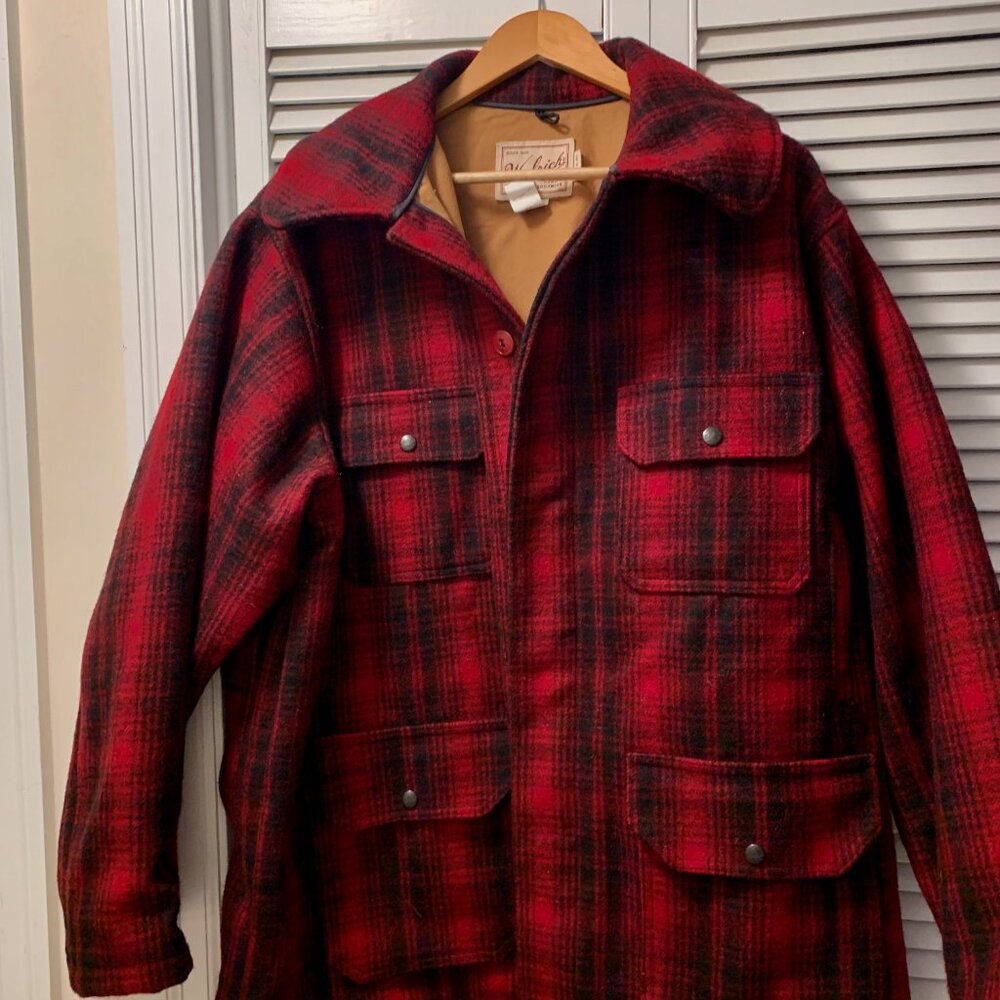 XL Vintage Woolrich Mackinaw, Made in USA, red plaid
